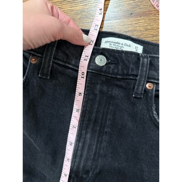 Abercrombie & Fitch Womens the 90s Straight Ultra High Rise Jeans 27/ 4R 2402 - Picture 9 of 10